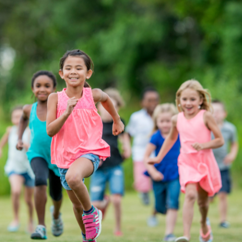 children running
