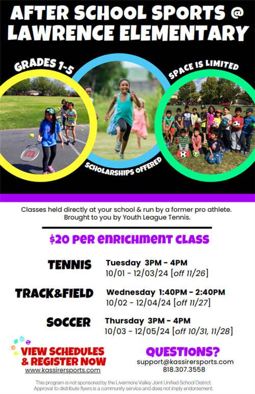 Enrollment info for Kassirersports